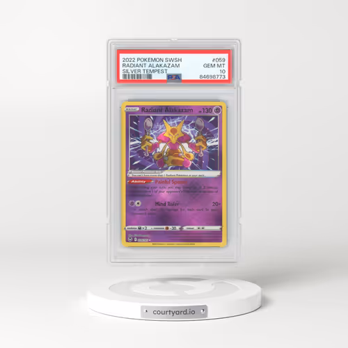 2022 Pokémon Sword & Shield Silver Tempest #059 Radiant Alakazam - Holo (PSA 10 GEM MINT)