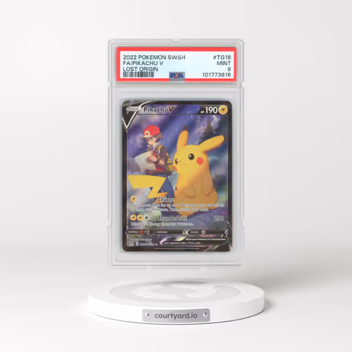 2022 Pokémon Sword & Shield Lost Origin #TG16 Pikachu V - Holo Full Art (PSA 9 MINT)