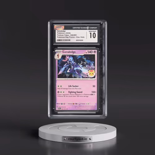 2024 Paldean Fates - PAF EN #040/091 Ceruledge - Pokémon Day Promo (Cosmos Holo) (CGC 10 GEM MINT)