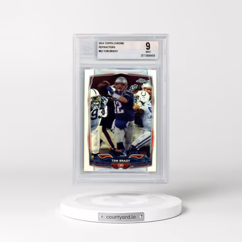 2014 Topps Chrome #62 Tom Brady - Blue Jersey-Refractor (BGS 9 MINT)
