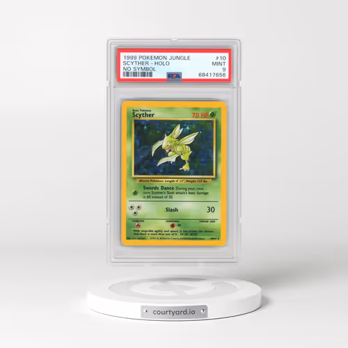 1999 Pokémon Jungle #10 Scyther - Holo No Symbol (PSA 9 MINT)