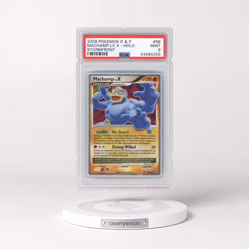 2008 Pokémon Diamond & Pearl Stormfront #98 Machamp LV.X - Holo (PSA 9 MINT)