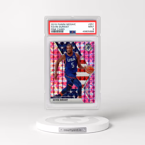 2019 Panini Mosaic #251 Kevin Durant - Pink Camo (PSA 9 MINT)