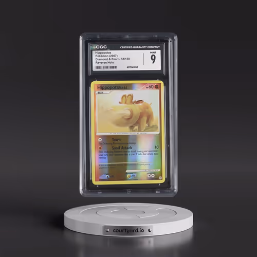2007 Diamond & Pearl #51/130 Hippopotas - Reverse Holo (CGC 9 MINT)