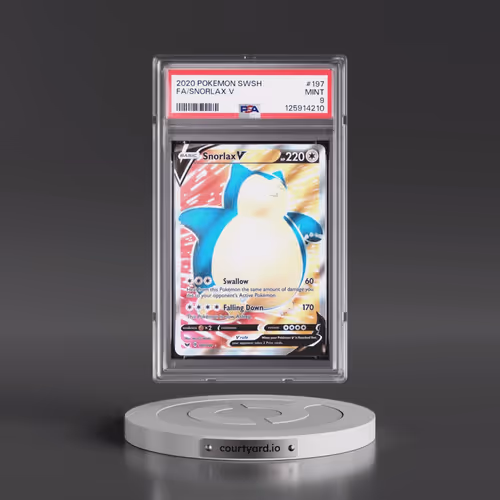 2020 Pokémon Sword & Shield #197 Snorlax V - Holo Full Art (PSA 9 MINT)