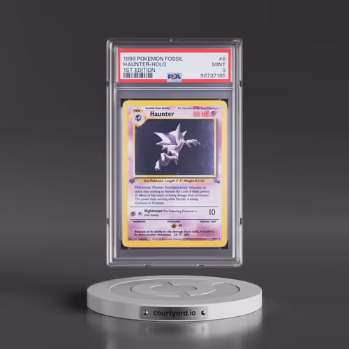 1999 Pokémon Fossil #6 Haunter - 1st Edition Holo (PSA 9 MINT)