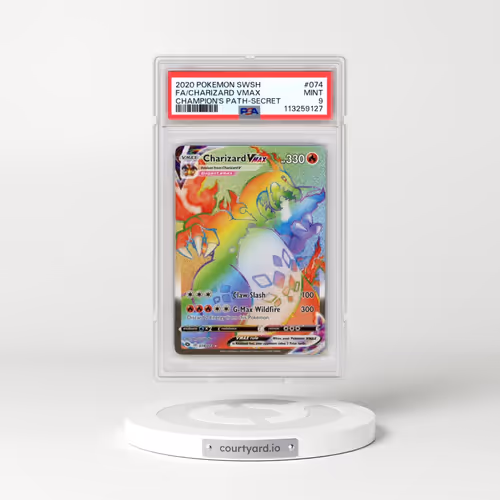 2020 Pokémon Sword & Shield Champion's Path #074 Charizard Vmax - Full Art Secret (PSA 9 MINT)