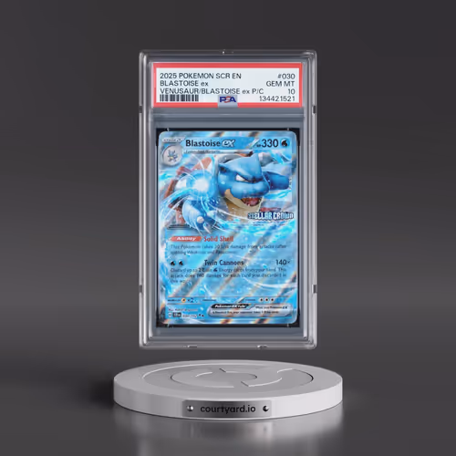 2025 Pokémon Scr EN-Stellar Crown #030 Blastoise EX - Holo Venusaur EX & Blastoise EX Premium Collec