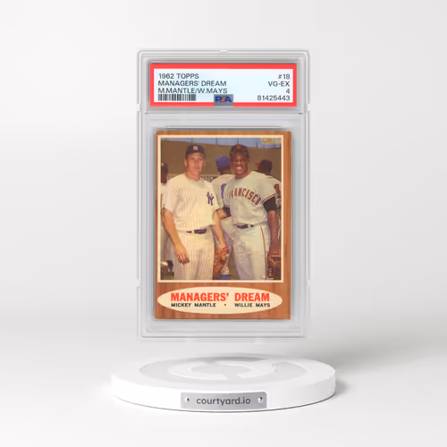 1962 Topps #18 Managers' Dream - M.Mantle/W.Mays (PSA 4 VG-EX)