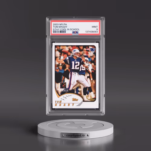 2003 Nflpa Stay Cool in School Tom Brady (PSA 9 MINT)