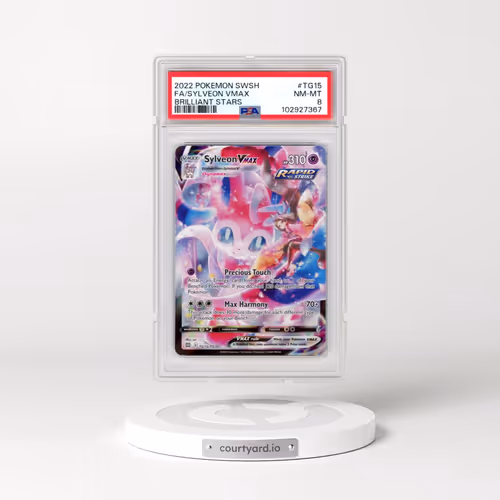2022 Pokémon Sword & Shield Brilliant Stars #TG15 Sylveon Vmax - Full Art (PSA 8 NM-MT)