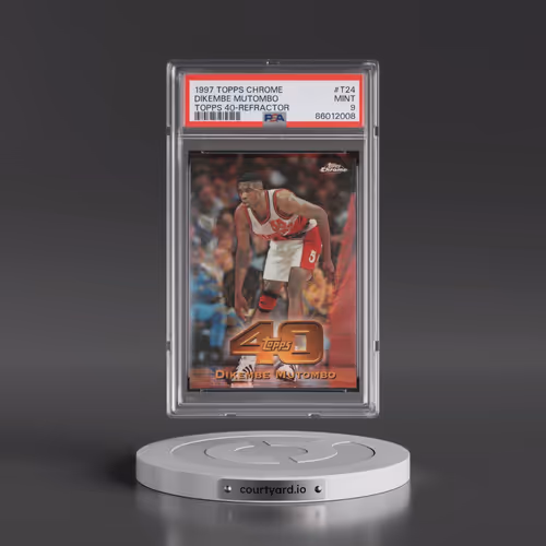 1997 Topps Chrome Topps 40 #T24 Dikembe Mutombo - Refractor (PSA 9 MINT)