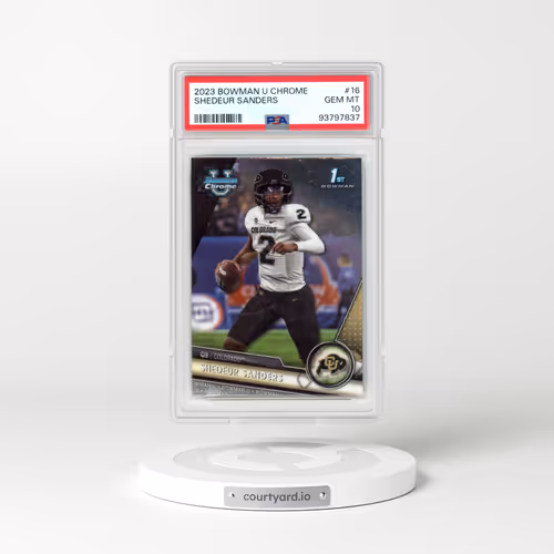 2023 Bowman University Chrome #16 Shedeur Sanders (PSA 10 GEM MINT)