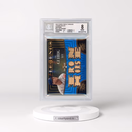 2013 Topps Triple Threads Legend Relics Sapphire #LG Lou Gehrig (BGS 8 NM-MT)