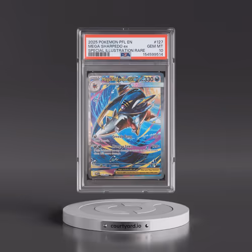 2025 Pokémon Pfl EN-Phantasmal Flames #127 Mega Sharpedo EX - Holo Special Illustration Rare (PSA 10