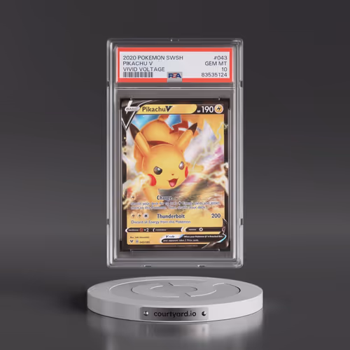 2020 Pokémon Sword & Shield Vivid Voltage #043 Pikachu V - Holo (PSA 10 GEM MINT)