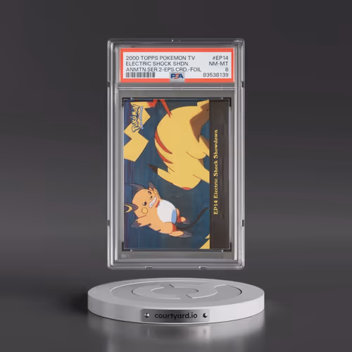 2000 Topps Pokémon TV Animation Series 2 Episode Cards #EP14 Electric Shock Showdown - Foil (PSA 8 N