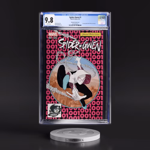 Spider-Gwen #1 CGC 9.8 White Pages (Marvel Comics, 4/15) - Universal Phantom Variant Cover
