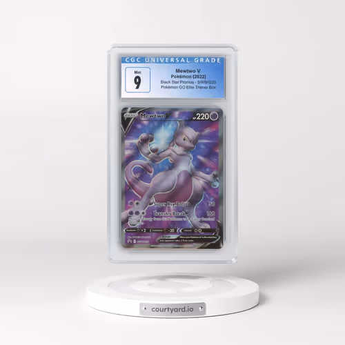 2017 Black Star Promos - Sword & Shield #SWSH229 Mewtwo V - Pokémon GO Elite Trainer Box (Holo) (CGC