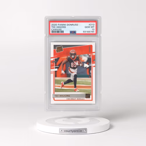 2020 Panini Donruss #310 Tee Higgins - Canvas (PSA 10 GEM MINT)