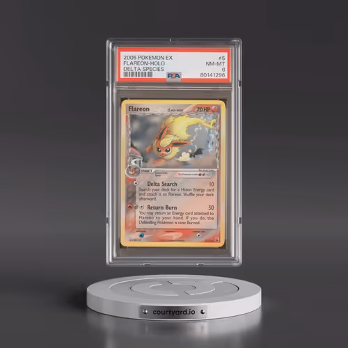 2005 Pokémon EX Delta Species #5 Flareon - Holo (PSA 8 NM-MT)