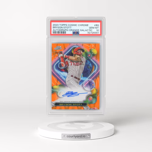 2023 Topps Cosmic Chrome Cosmic Chrome Autograph #BS Bryson Stott - Orange Galactic (PSA 10 GEM MINT)