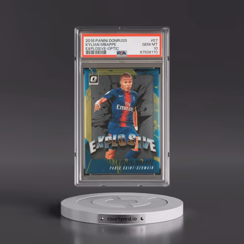 2018 Panini Donruss Explosive #E7 Kylian Mbappe - Optic (PSA 10 GEM MINT)