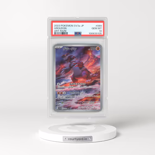 2023 Pokémon Sv3a-Raging Surf #069 Groudon - Art Rare (PSA 10 GEM MINT)