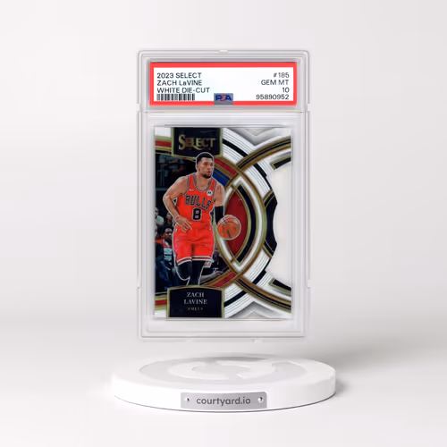 2023 Panini Select #185 Zach LaVine - Die-Cut White Prizm (PSA 10 GEM MINT)