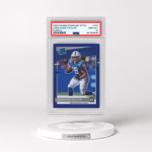 2020 Panini Donruss Optic #167 Jonathan Taylor - Purple (PSA 10 GEM MINT)