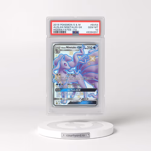 2019 Pokémon Sun & Moon Hidden Fates #SV53 Alolan Ninetales GX - Holo Full Art (PSA 10 GEM MINT)