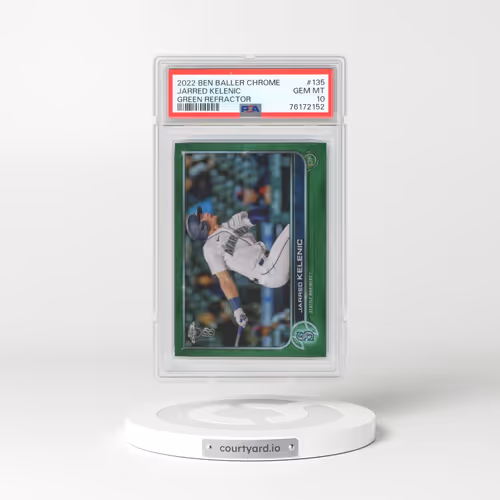 2022 Topps Chrome Ben Baller #135 Jarred Kelenic - Green Refractor (PSA 10 GEM MINT)