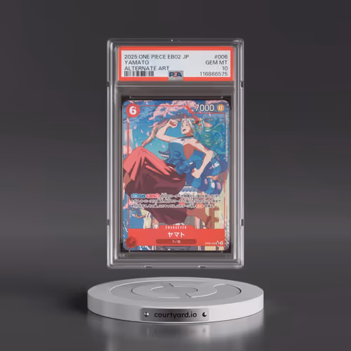 2025 One Piece Japanese EB02-Extra Booster -Anime 25th Collection #006 Yamato - Alternate Art (PSA 1
