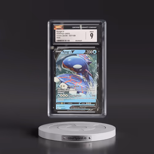 2023 Crown Zenith #037/159 Kyogre V - Holo (CGC 9 MINT)