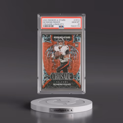 2022 Panini Rookies & Stars Crusade #CR12 Desmond Ridder - Longevity (PSA 10 GEM MINT)