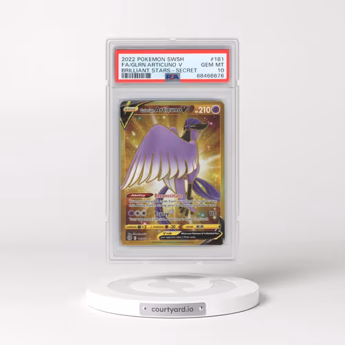 2022 Pokémon Sword & Shield Brilliant Stars #181 Galarian Articuno V - Holo Full Art Secret (PSA 10