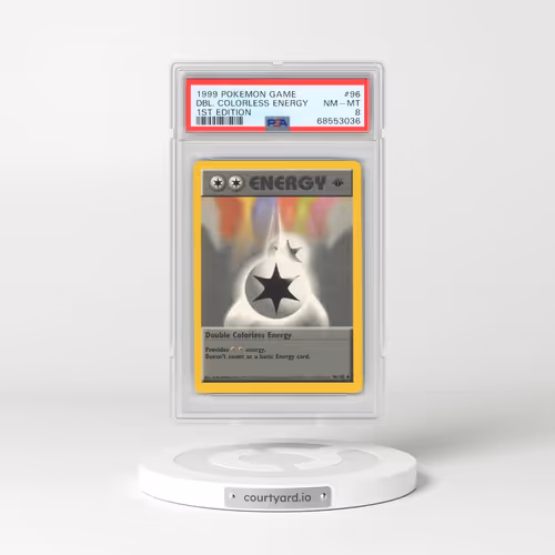 1999 Pokémon Game #96 Double Colorless Energy - 1st Edition (PSA 8 NM-MT)