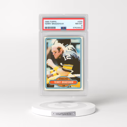1980 Topps #200 Terry Bradshaw (PSA 8 NM-MT)