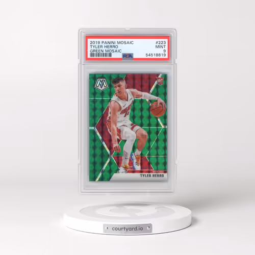 2019 Panini Mosaic #223 Tyler Herro - Green Mosaic (PSA 9 MINT)