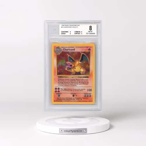 1999 Base Set #4 Charizard - Shadowless Shadowless Holo (BGS 8 NM-MT)