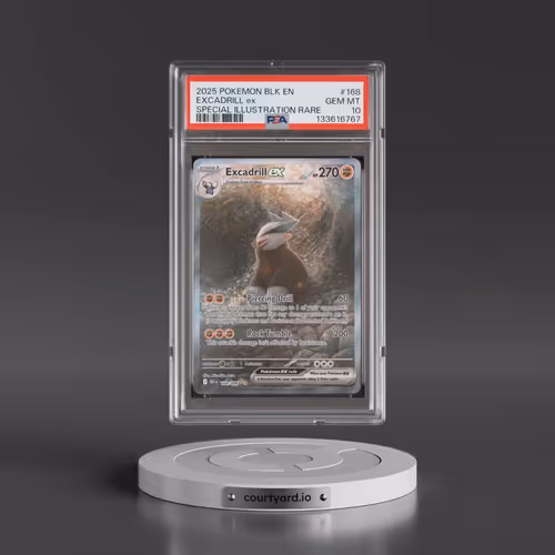 2025 Pokémon Blk EN-Black Bolt #168 Excadrill EX - Holo Special Illustration Rare (PSA 10 GEM MINT)