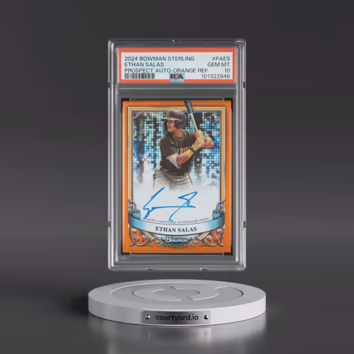 2024 Bowman Sterling Prospect Autographs #PAES Ethan Salas - Orange Refractor (PSA 10 GEM MINT)