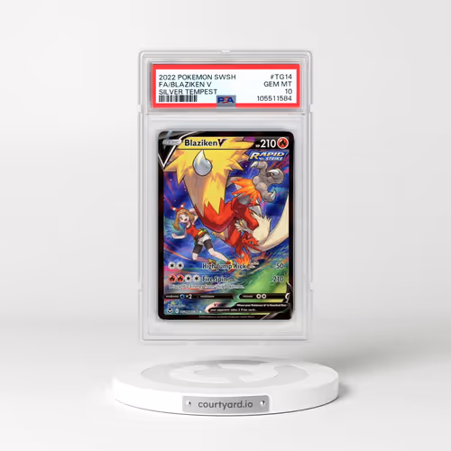 2022 Pokémon Sword & Shield Silver Tempest #TG14 Blaziken V - Holo Full Art (PSA 10 GEM MINT)