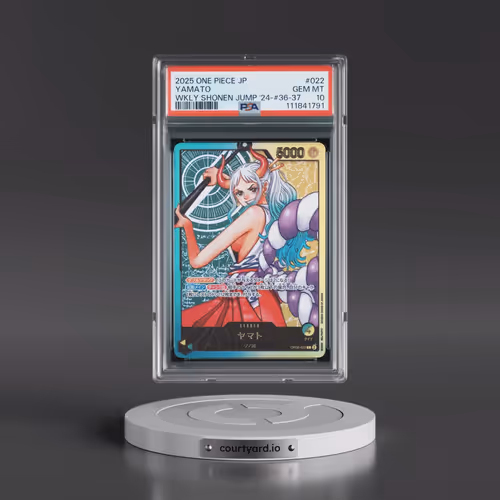 2025 One Piece Japanese Promos #022 Yamato - Weekly Shonen Jump 2024-Issue 36-37 (PSA 10 GEM MINT)