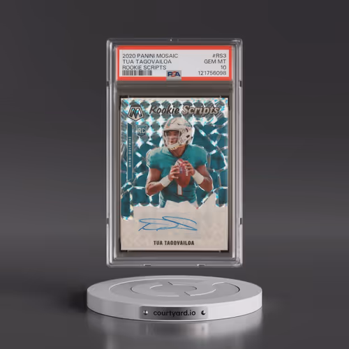 2020 Panini Mosaic Rookie Scripts #RS3 Tua Tagovailoa (PSA 10 GEM MINT)