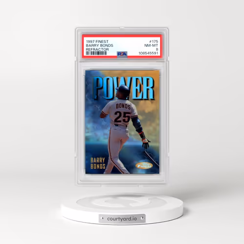 1997 Finest #175 Barry Bonds - Refractor (PSA 8 NM-MT)
