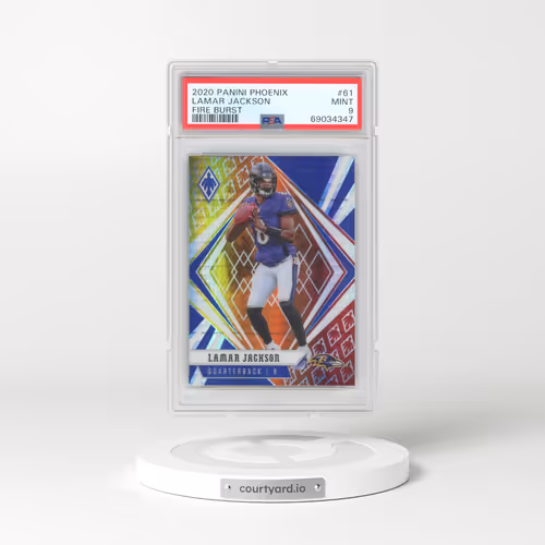2020 Panini Phoenix #61 Lamar Jackson - Fire Burst (PSA 9 MINT)