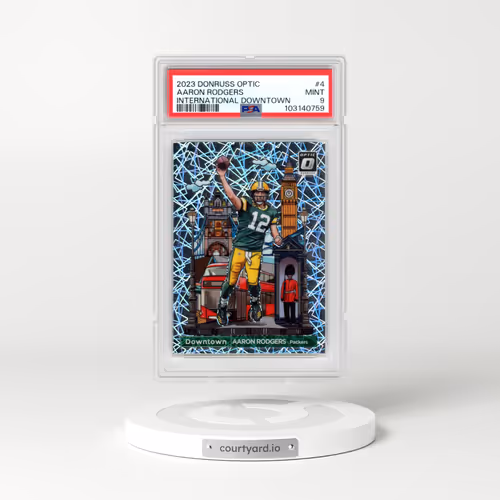 2023 Panini Donruss Optic International Downtown #4 Aaron Rodgers (PSA 9 MINT)