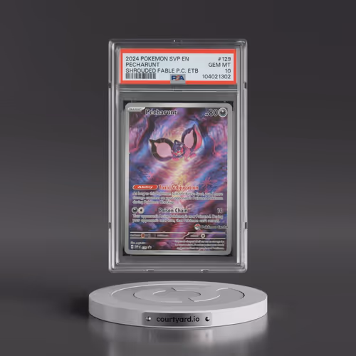 2024 Pokémon Svp EN-SV Black Star Promo #129 Pecharunt - Shrouded Fable Pokemon Center Elite Trainer