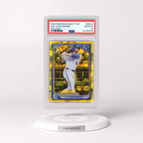 2024 Bowman Draft Sapphire Edition #BDC8 Jac Caglianone - Yellow (PSA 10 GEM MINT)